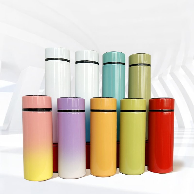 Popular Smart thermo Intelligent Portable Tea Vacuum Flask 500ml 304 Stainless Steel Vacuum Insulated Bottle For Office