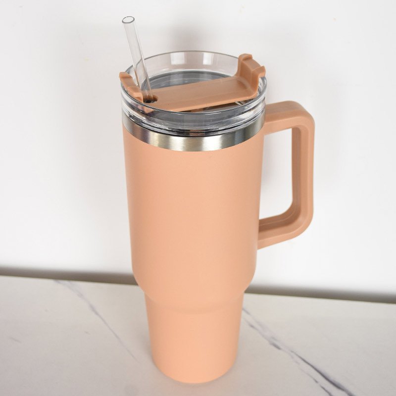2024 In Stock Customized 40oz Adventure Travel Tumbler Car Mug With Silicone Handle and Lid
