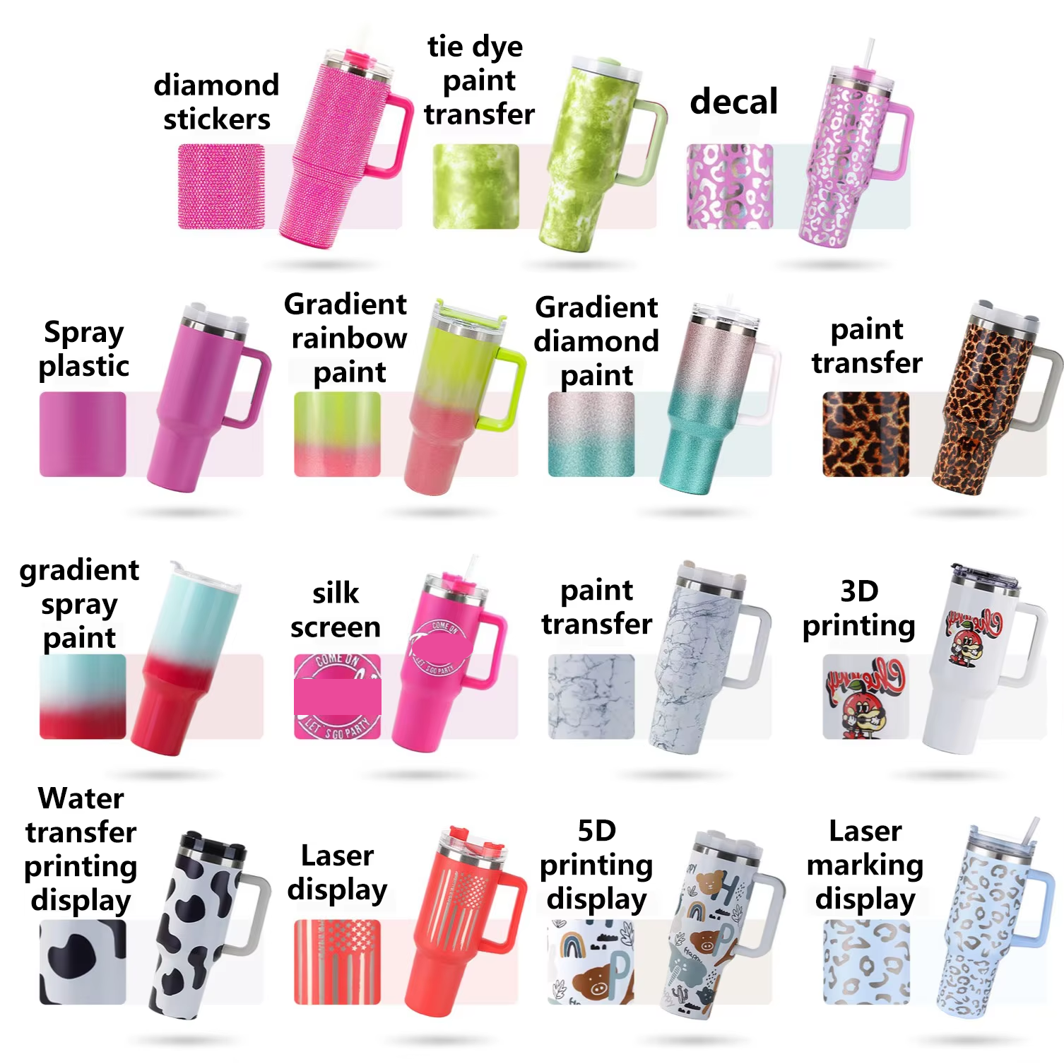 GC wholesale 40oz tumbler with handle tumbler with straw designer water bottles botellas para agua tumblers wholesale bulk