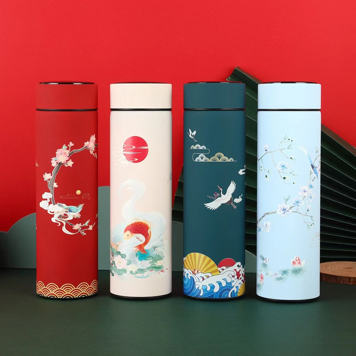 Intelligent led intelligent coffee cup bottle thermos bottle vacuum flask & Hot Flask Creative Chinese style retro