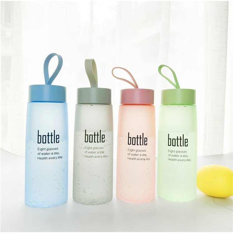 BPA free 520ml Frosted plastic water bottle, customised water bottle