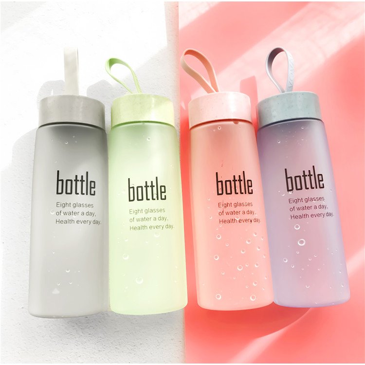 BPA free 520ml Frosted plastic water bottle, customised water bottle
