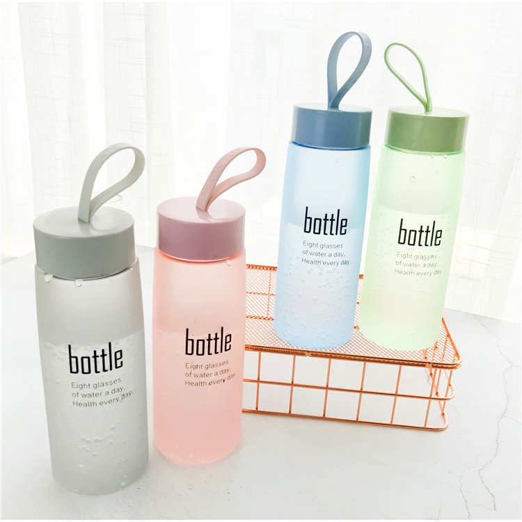 BPA free 520ml Frosted plastic water bottle, customised water bottle