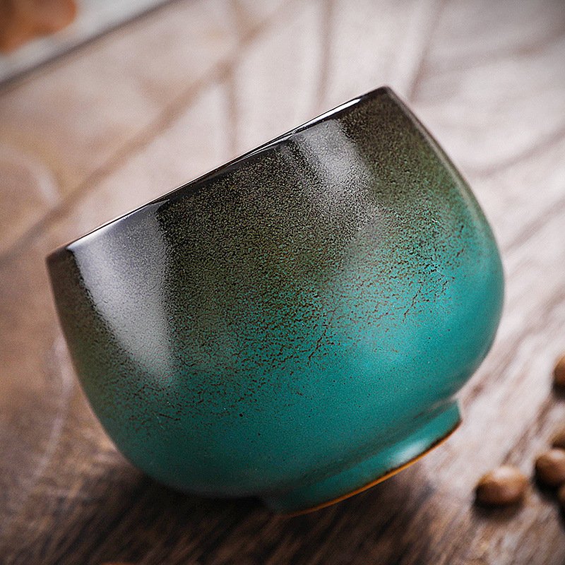 Wholesale Japanese style Ceramic kiln coffee cup creative gradient Handmade porcelain Kung Fu Tea mug