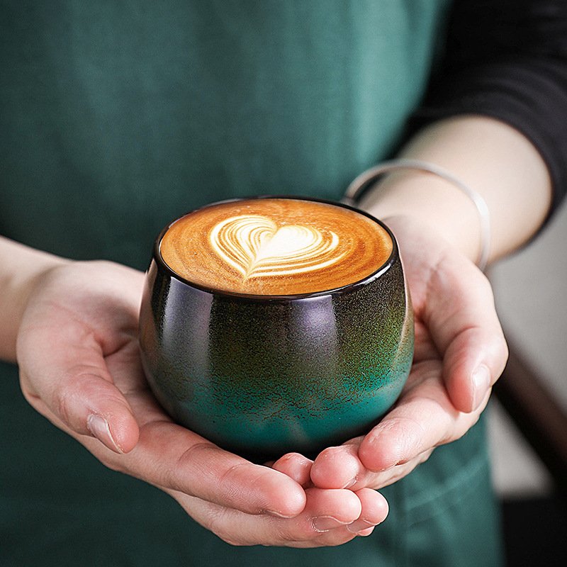 Wholesale Japanese style Ceramic kiln coffee cup creative gradient Handmade porcelain Kung Fu Tea mug