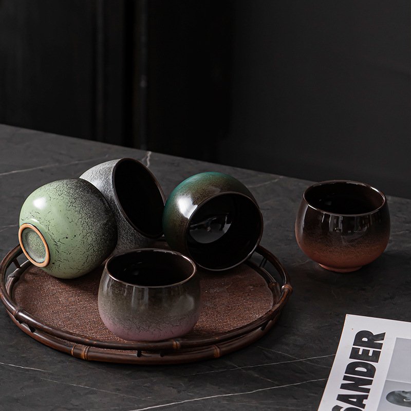 Wholesale Japanese style Ceramic kiln coffee cup creative gradient Handmade porcelain Kung Fu Tea mug