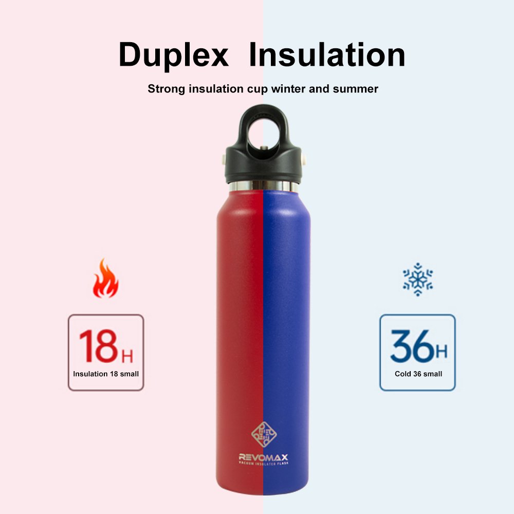 RevoMax 592ml 950ml Thermos Flask Outdoor Stainless Steel Large Capacity Thermo Coffee Mug Cup Water Bottle Thermos Flask