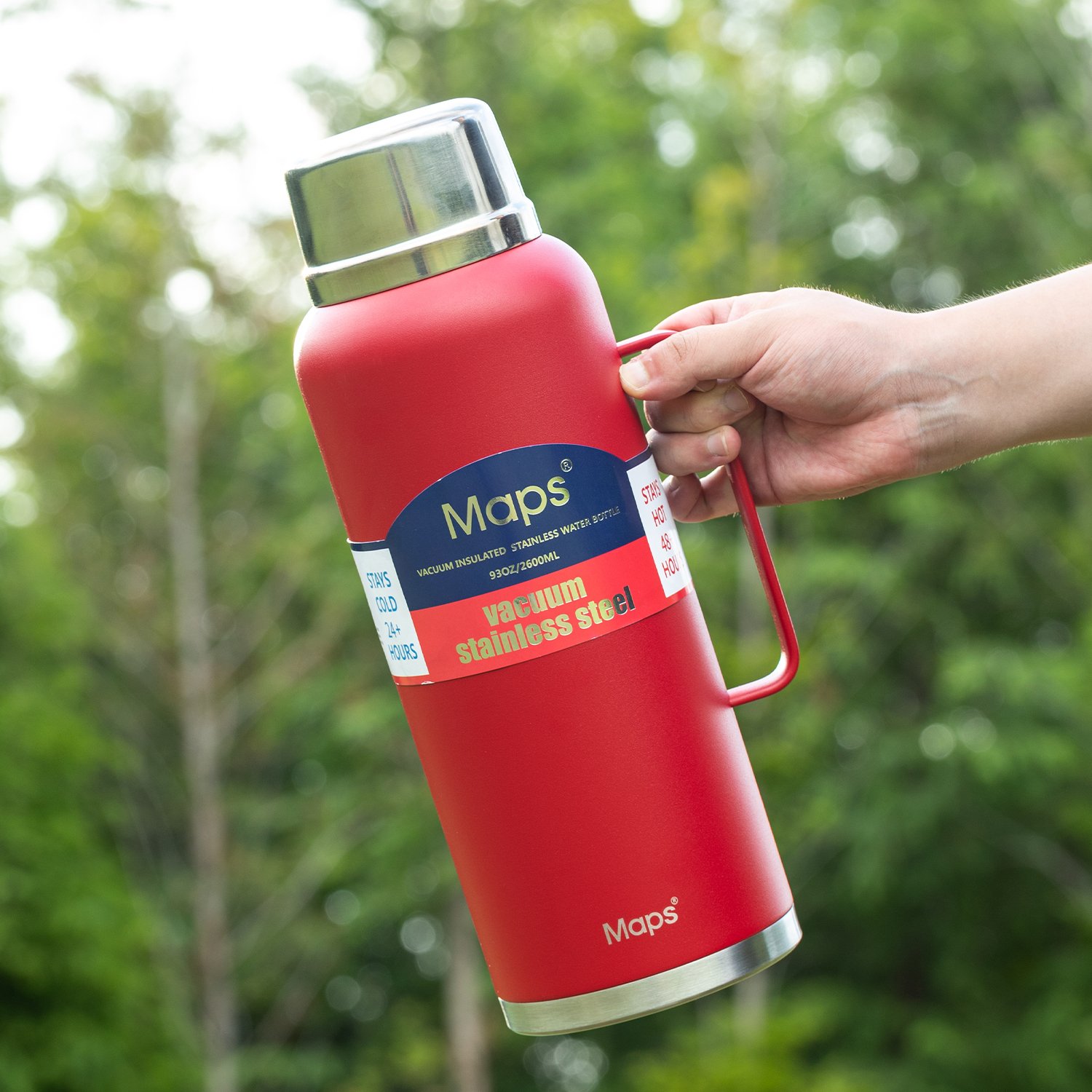 new large capacity 2500ml All Stainless Steel Thermal flask multicolor thermos vacuum flask with handle and vacuum lid