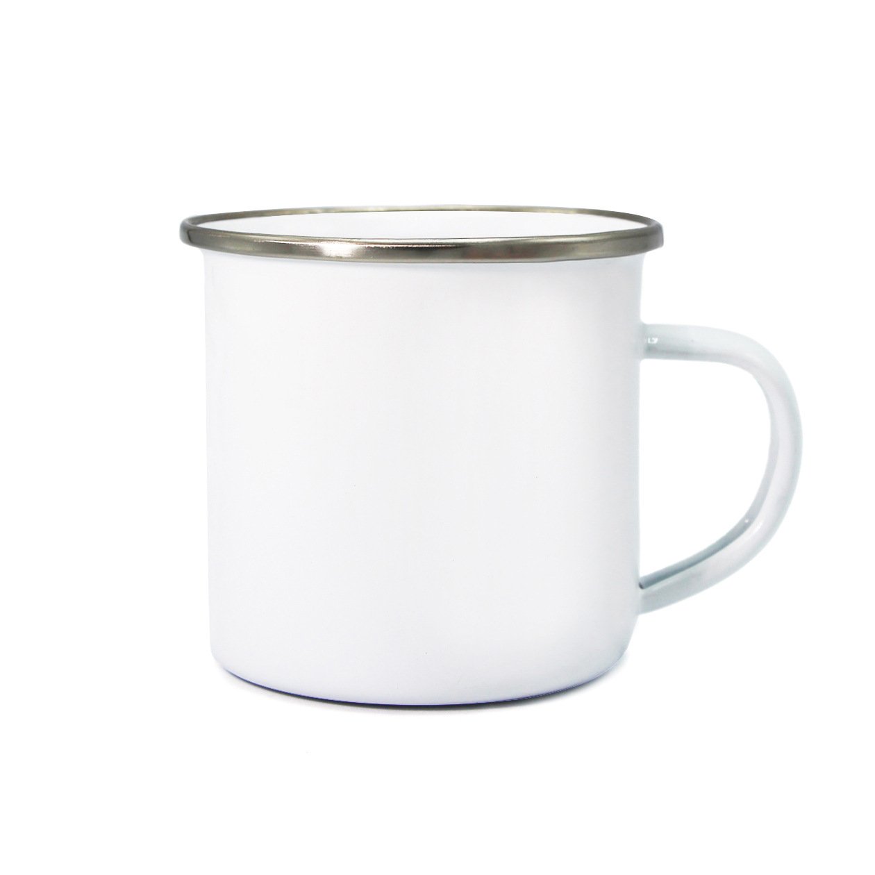Wholesale Custom Media Enamelled Steel Vintage Sublimation Enamel Camping Coffee Mug With Lid