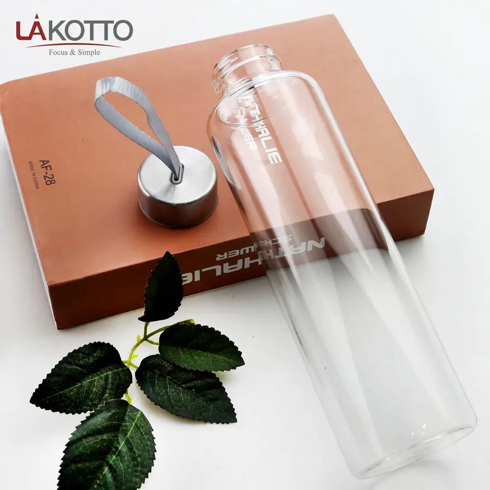 New Designs Various Eco Friendly Borosilicate Glass Water Bottle For Drinking