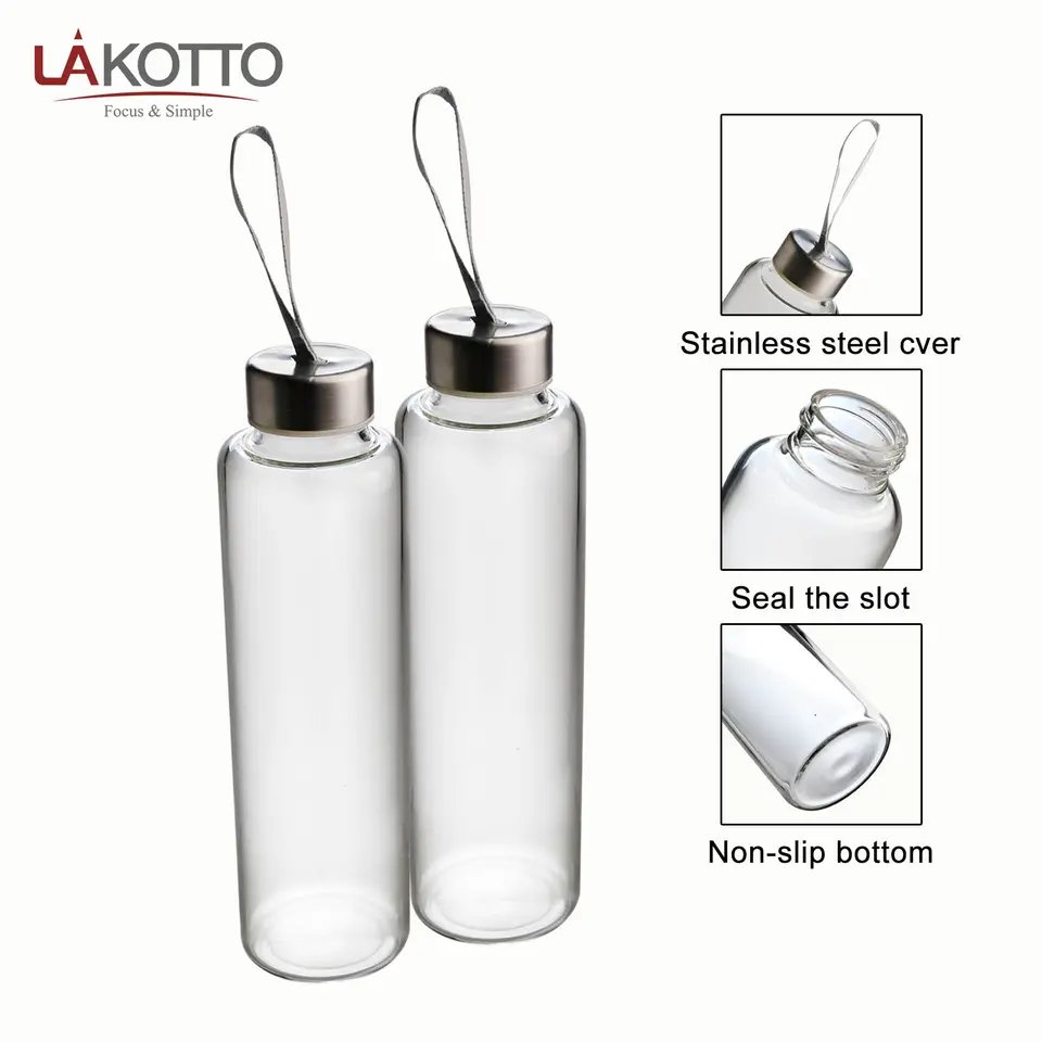 New Designs Various Eco Friendly Borosilicate Glass Water Bottle For Drinking