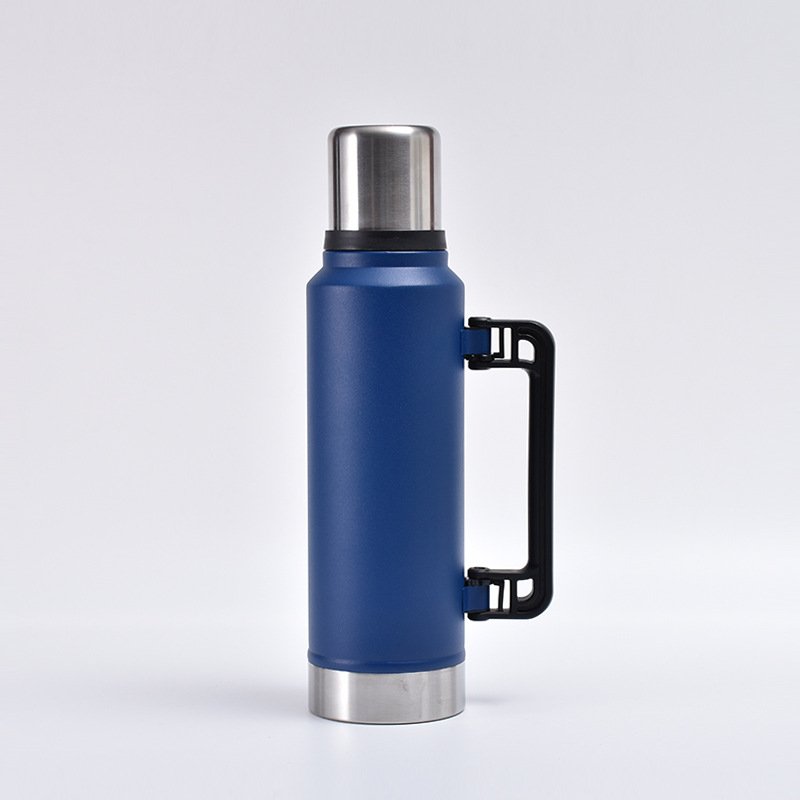 High Quality Big Capacity Stainless Steel Double Wall Insulated Vacuum Flask Thermos With Handle For Hiking