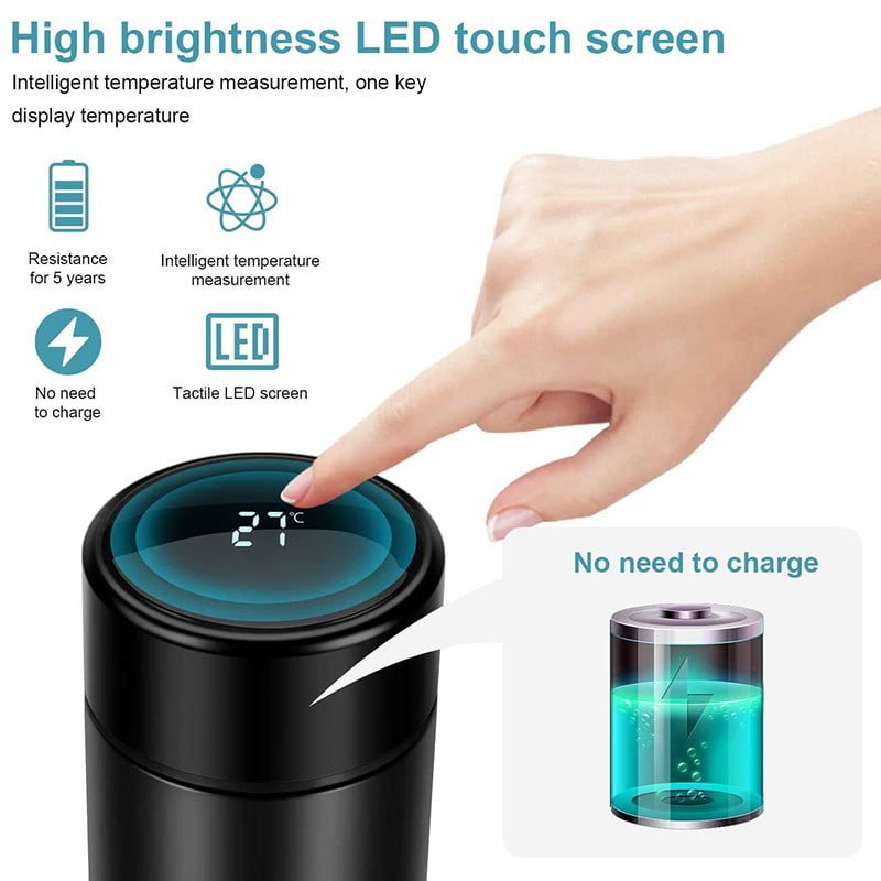 Top Selling Items Smart Water Bottle Stainless Steel Thermos Tumbler Digital Vacuum Flasks With Led Temperature Display
