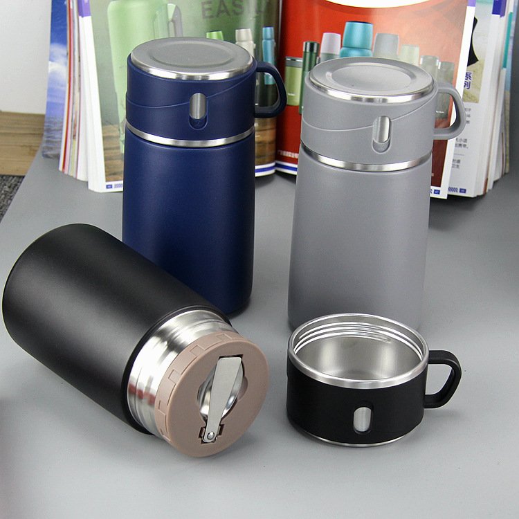 800ml/27oz Insulated Double Wall Food Flask Stainless Steel Lunch Box Vaccum Container Thermos Pot Baby Food Jar With Spoon