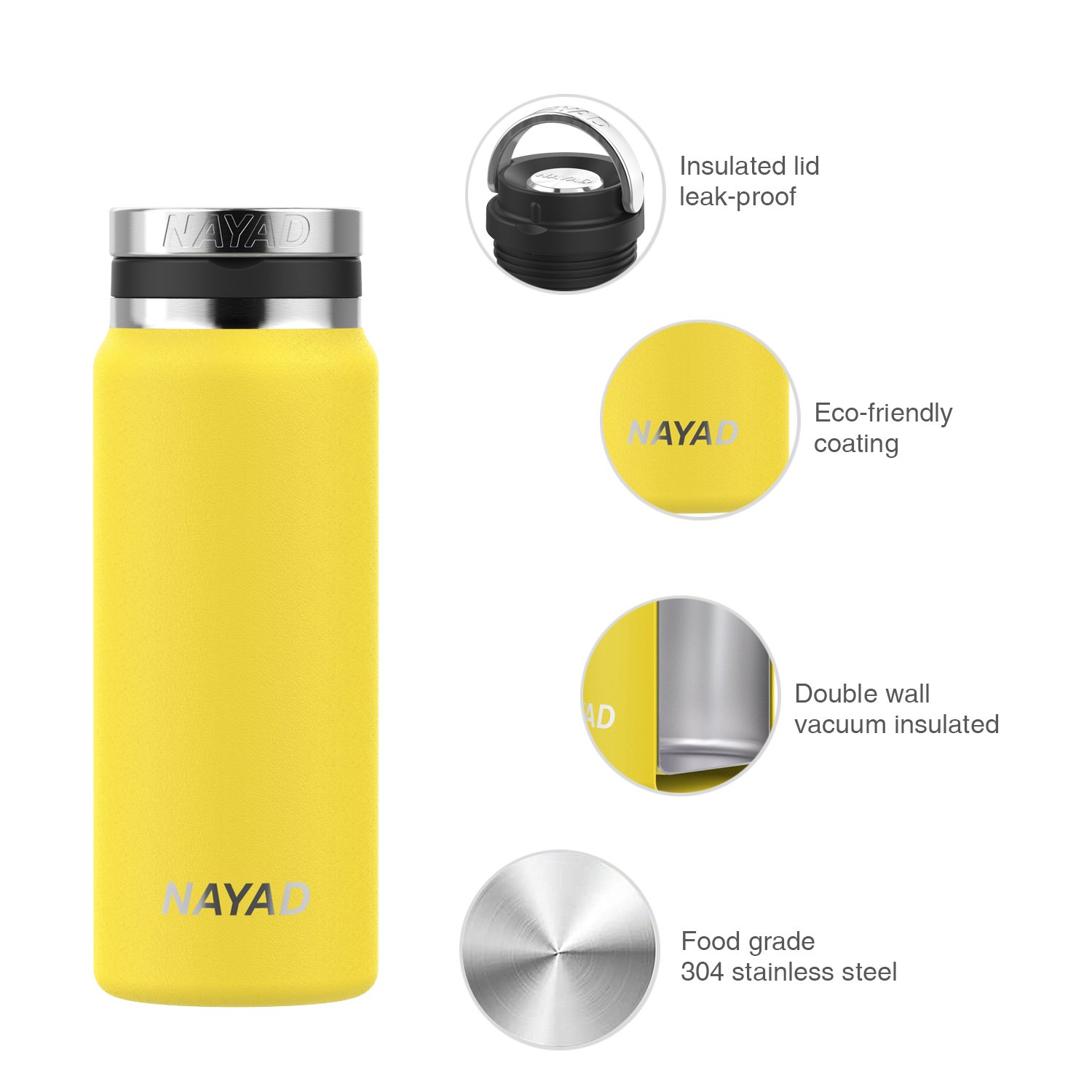 2023 NAYAD Premium Quality 770ml 26oz 304 Double Wall Stainless Steel Thermal Flask For All Drinks water bottle