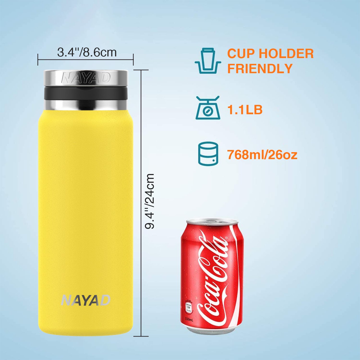 2023 NAYAD Premium Quality 770ml 26oz 304 Double Wall Stainless Steel Thermal Flask For All Drinks water bottle