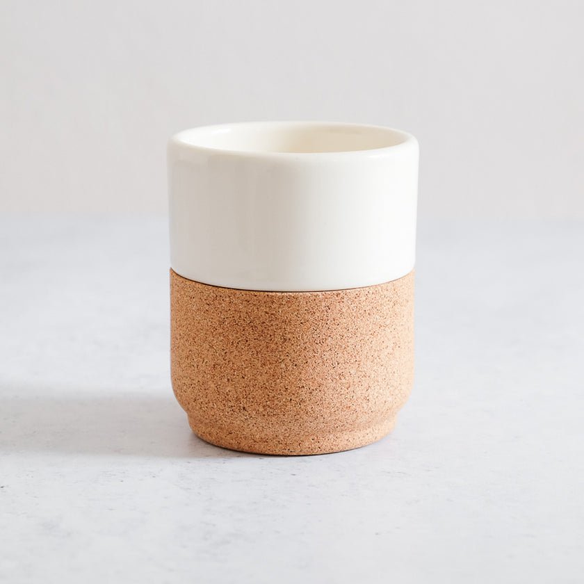 Wholesale nordic style modern custom logo small ceramic tea mugs espresso coffee cup with cork base