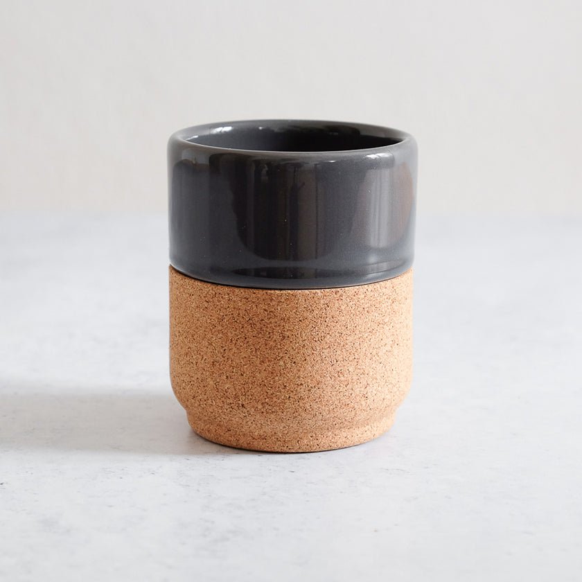 Wholesale nordic style modern custom logo small ceramic tea mugs espresso coffee cup with cork base