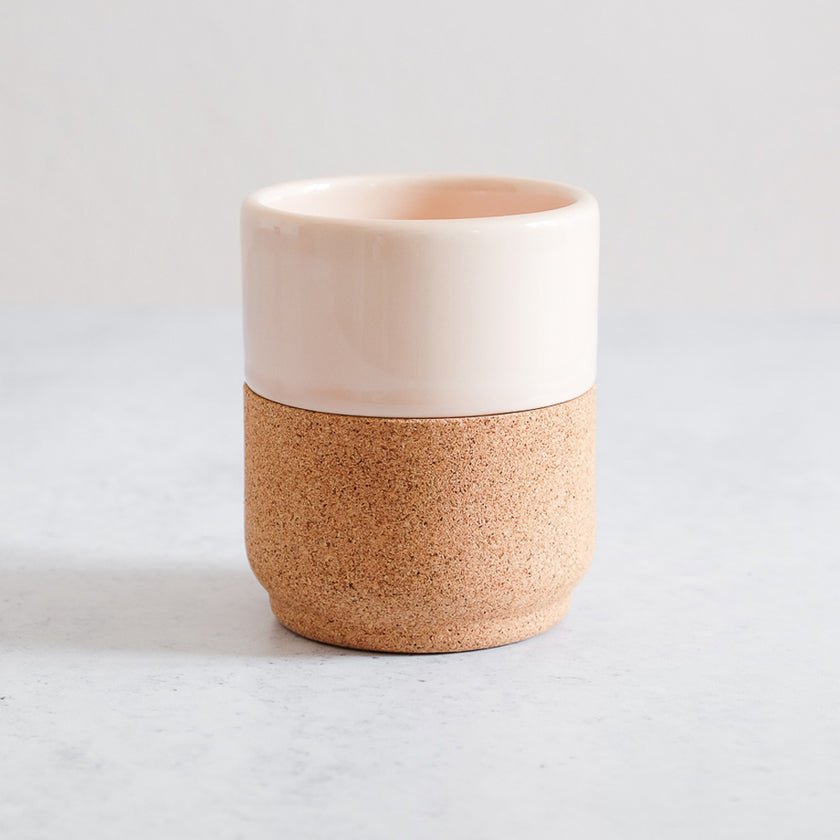 Wholesale nordic style modern custom logo small ceramic tea mugs espresso coffee cup with cork base