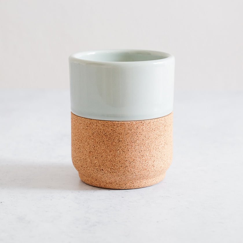 Wholesale nordic style modern custom logo small ceramic tea mugs espresso coffee cup with cork base