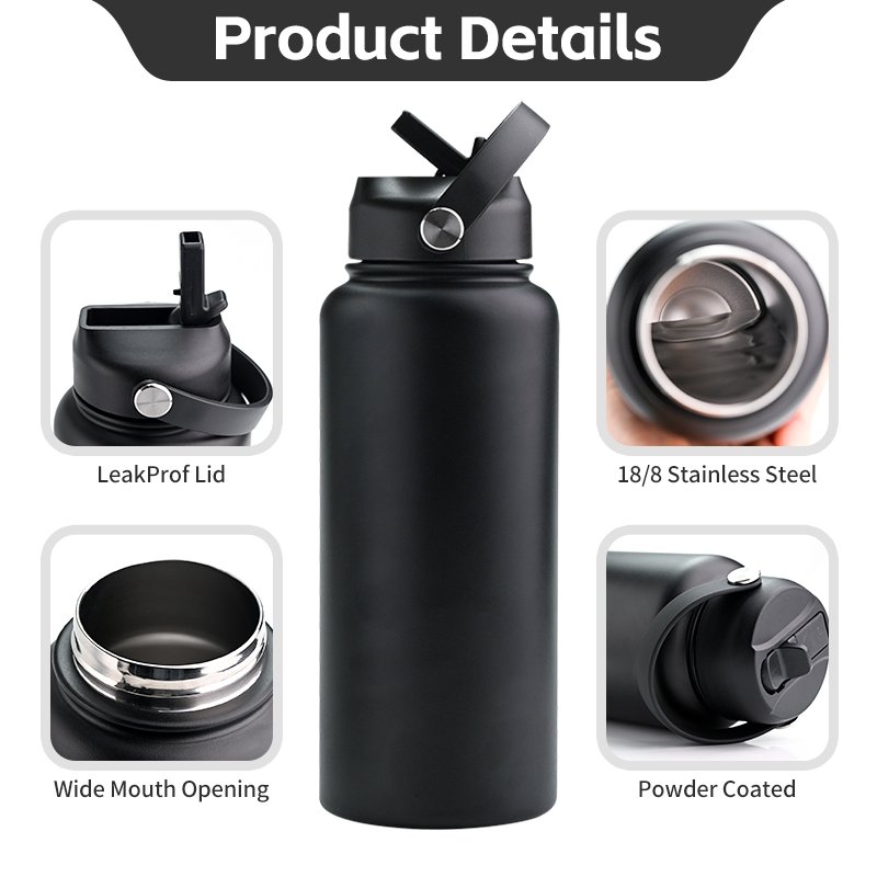 OEM bpa free 18oz hydro double wall stainless steel vacuum insulated thermal gym sports water bottle