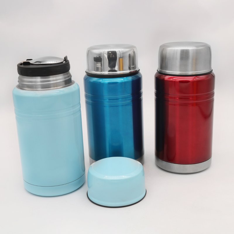 Food Flask Warmer Vacuum Thermos Lunch Box Large Insulated Stainless Steel with Spoon 750ml Vacuum Flasks & Thermoses Belly Cup