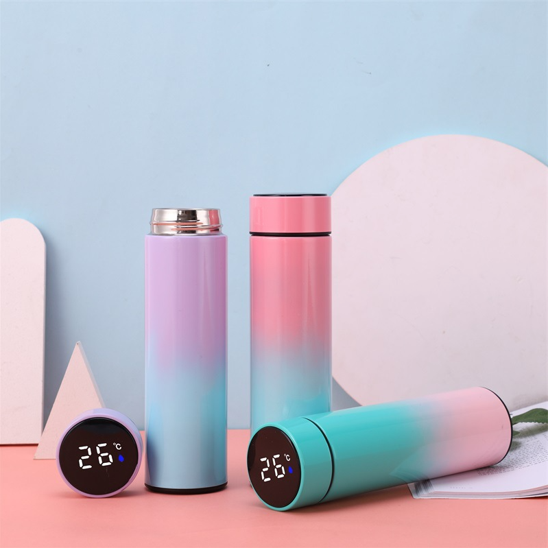 500ml Stainless Steel Insulated Water Tumbler Smart LED Temperature Display Vacuum Flask Travel Flask Metal Body