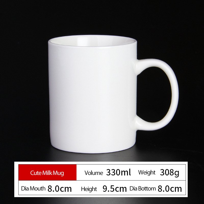 Customize your design dishwasher safe quality colorful 11oz 308g white ceramic mug with handle coffee cup with company logo