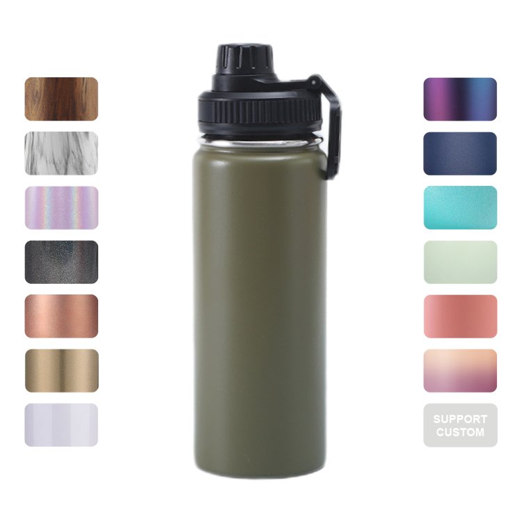 Eco-Friendly Wholesale 32oz/40oz Vacuum Insulated Stainless Steel Sport Water Bottle with Customized Logo For Gym