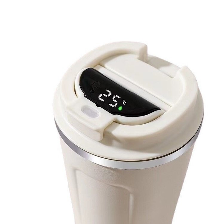 Eco-Friendly Portable LED Temperature Display Thermal Cup Stainless Steel 304 Vacuum Insulated Thermo Travel Coffee Mug With Lid