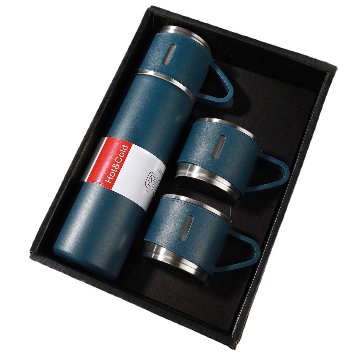Business Office Style Thermos Bottle 500ML Stainless Steel Vacuum Flask Gift Set Outdoor Hot Water Thermal Insulation Couple Cup