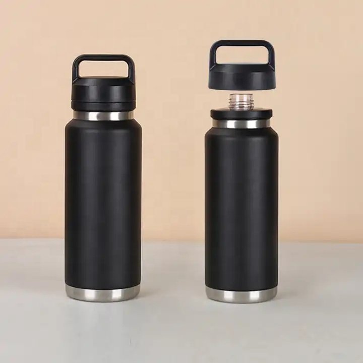 Custom Logo 36oz Double Wall Stainless Steel Termos Water Bottle Vacuum Flasks Thermoses Thermal Bottle With lid