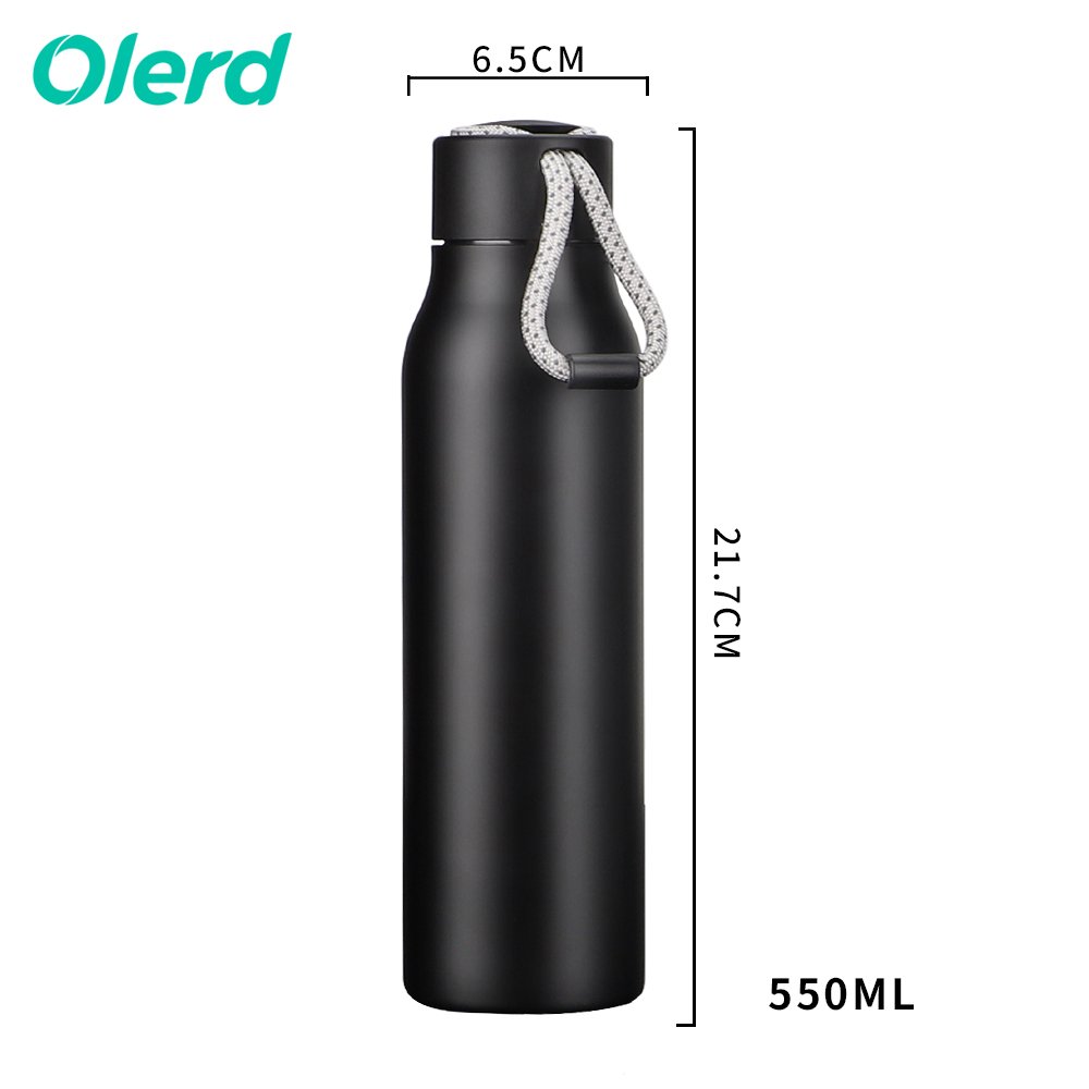 Custom design stainless steel double wall insulated water bottles vacuum flasks bottle water with rope