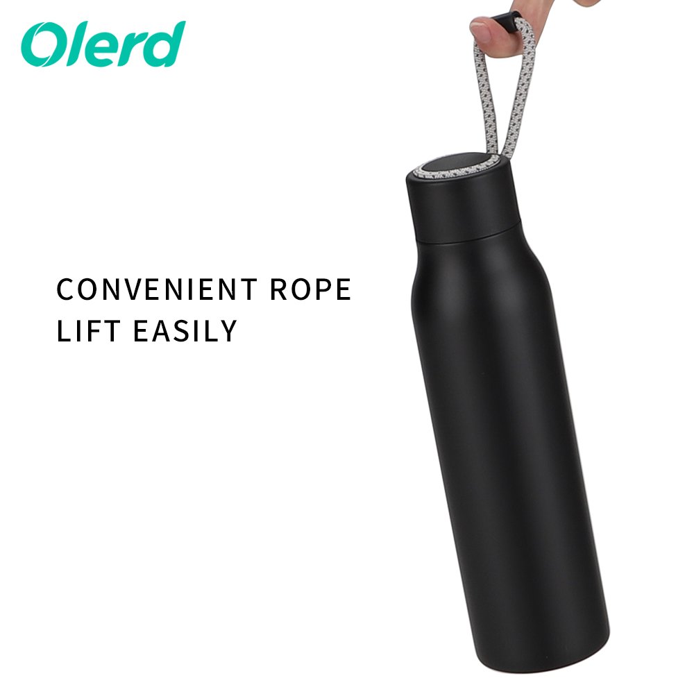 Custom design stainless steel double wall insulated water bottles vacuum flasks bottle water with rope