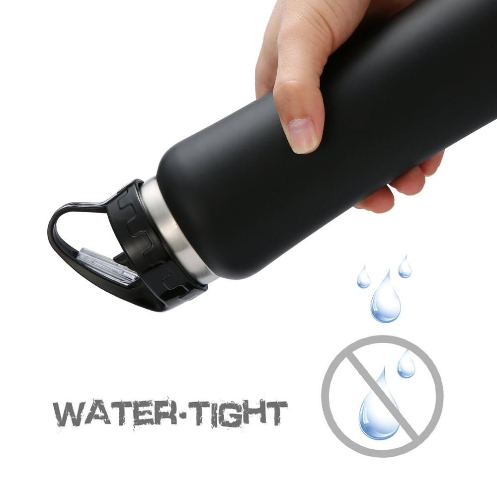 750ml promotional single wall stainless steel sport water bottle with straw