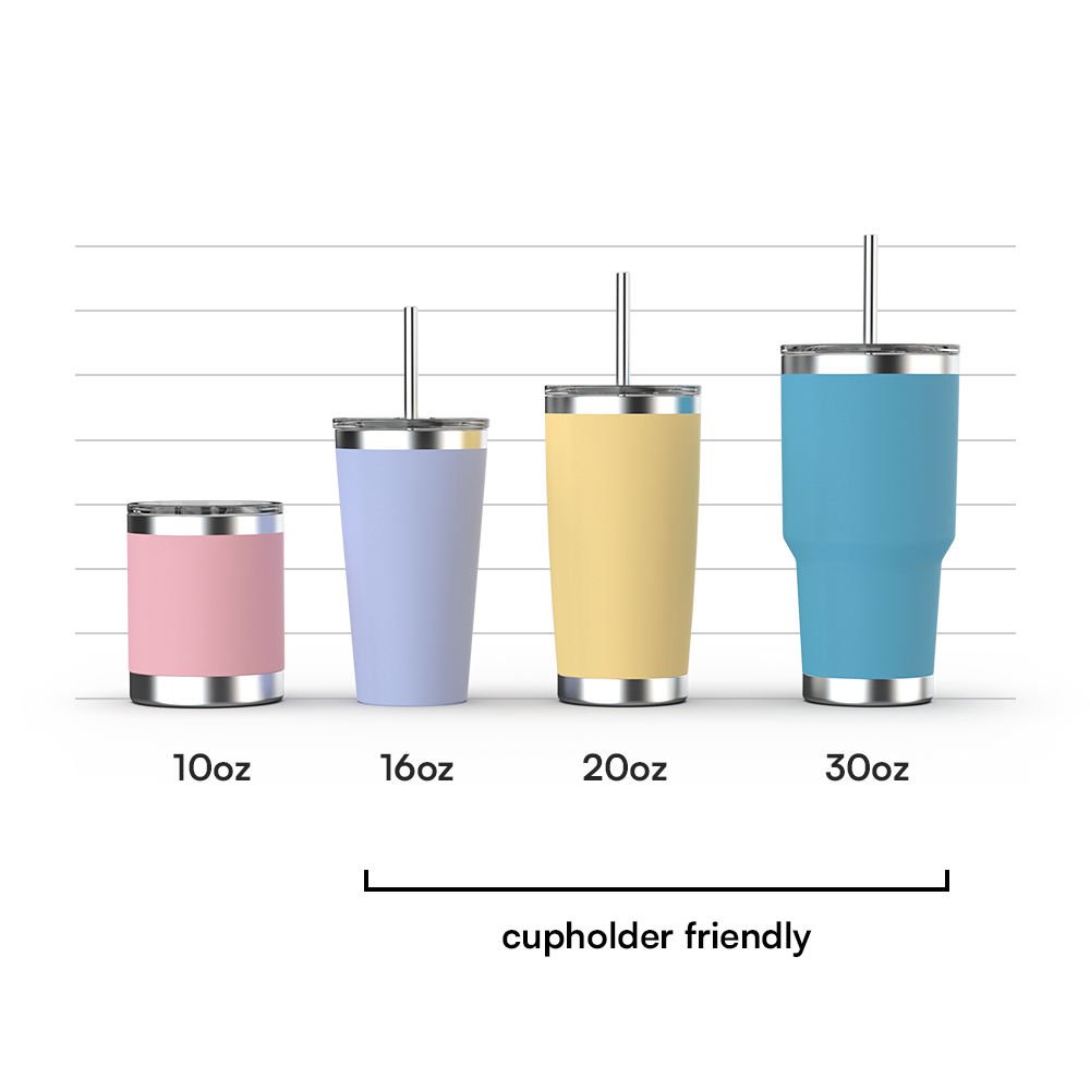 Vacuum Insulated Tumbler 20oz 30oz Magnetic Lid Stainless Steel Keeping Drink Hot or Cold Coffee Travel Mug