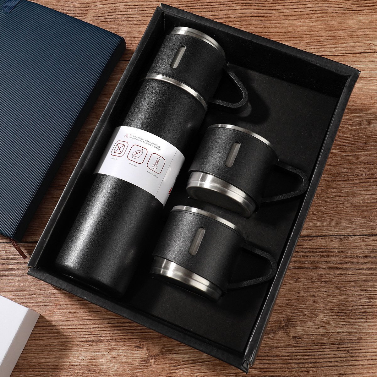 500ml vacuum flask Set Of Stainless Steel Portable Insulated Bottle With Detachable Handle And Lid