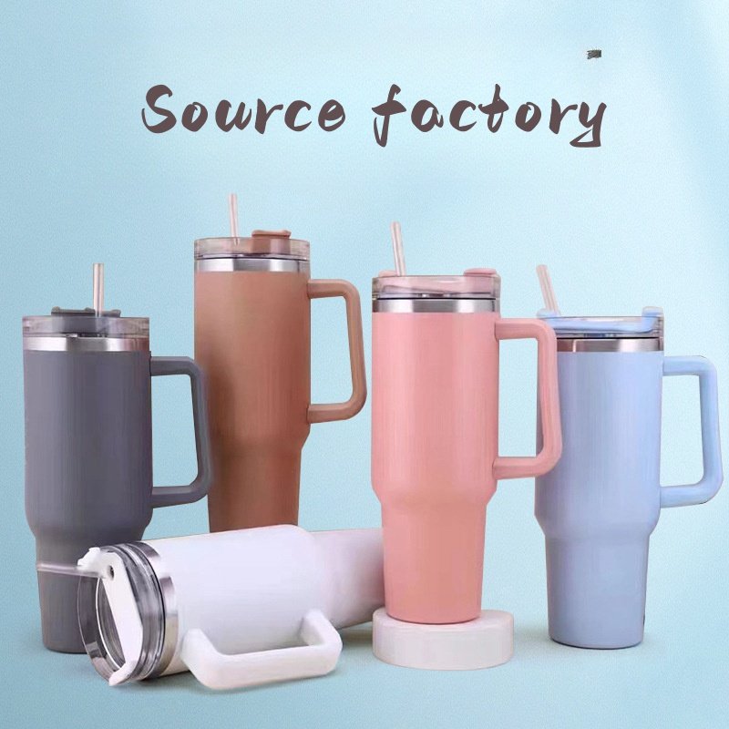 Wholesale 304 Stainless Steel Insulated 40oz Cup Travel Water Bottle Double Wall Insulated Vacuum With Wide Mouth Handle Lid