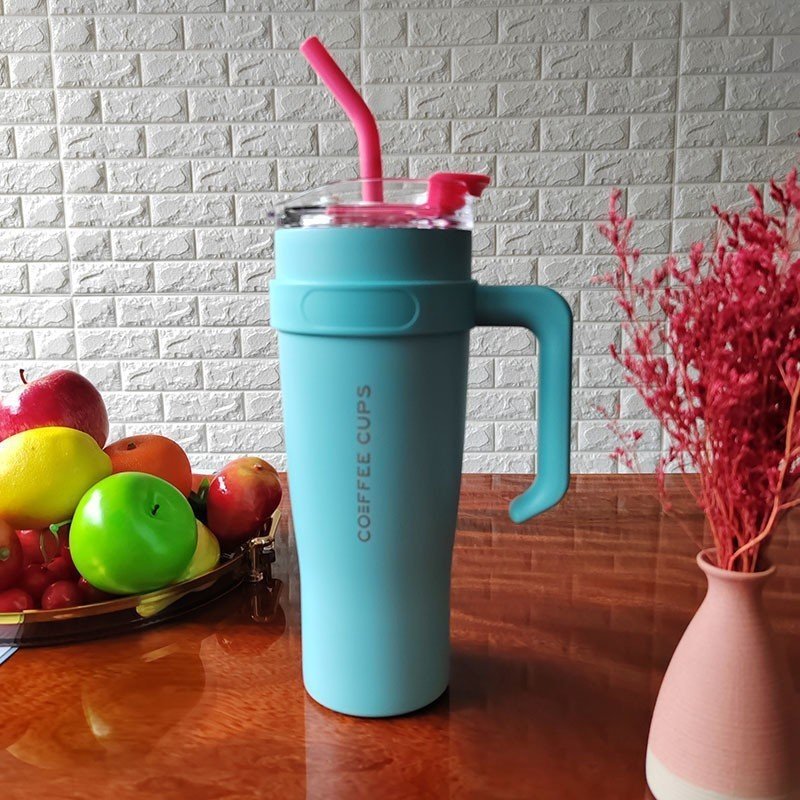 Wholesale 304 Stainless Steel Insulated 40oz Cup Travel Water Bottle Double Wall Insulated Vacuum With Wide Mouth Handle Lid