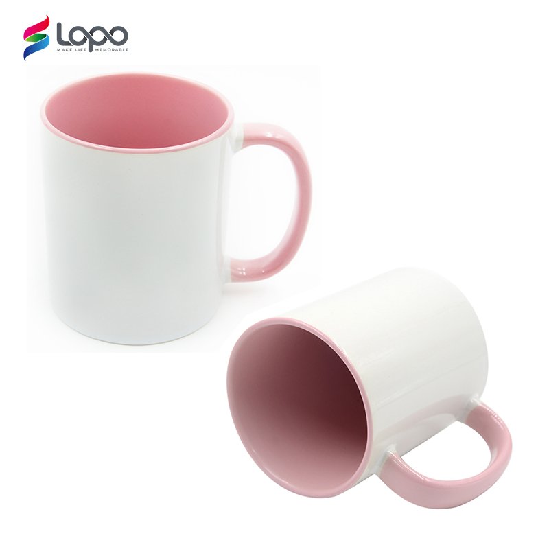 Hot Selling Style White/Black Two Tone Sublimation 11oz Enamel Ceramic Mugs