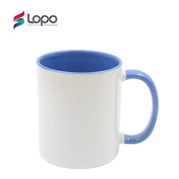 Hot Selling Style White/Black Two Tone Sublimation 11oz Enamel Ceramic Mugs