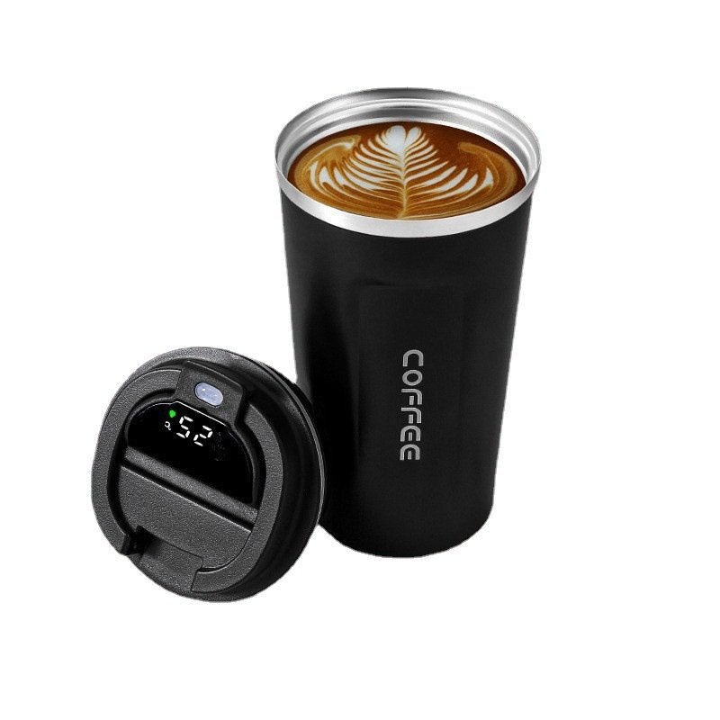 Smart Temperature Display Vacuum Stainless Steel Thermal Insulated Coffee Mug Hot Water Drinking Bottle Portable Mug