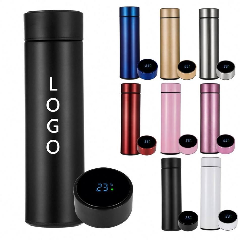 Factory Vacuum Insulated Smart Water Cup Thermo Mug Stainless Steel Thermos Bottle with Digital LED Temperature Display