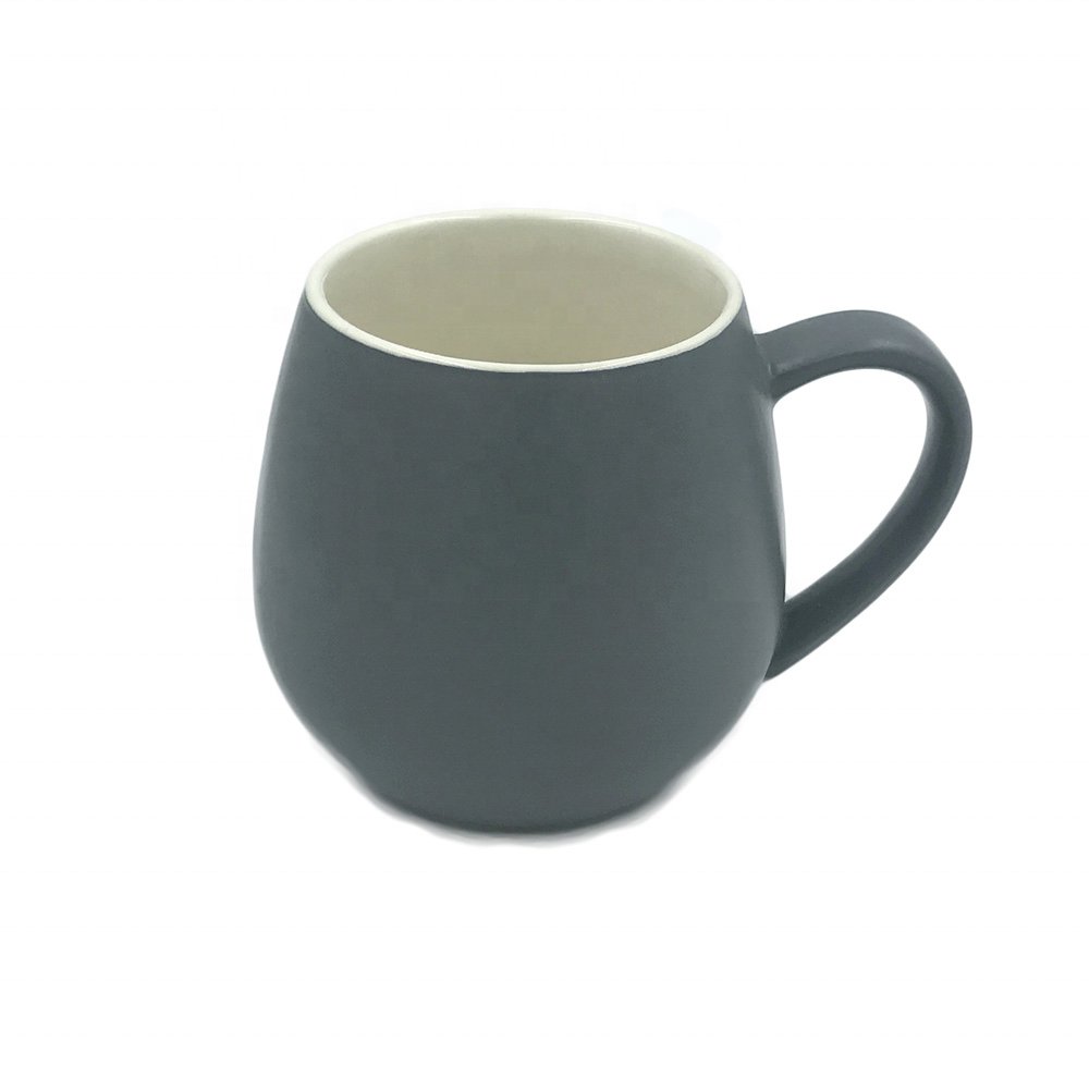 Mugs Wholesale Ball Shape Stoneware Coffee Cup Ceramic Hot Sale Ceramic Mug Matte Mint Green AB Sustainable HANDGRIP