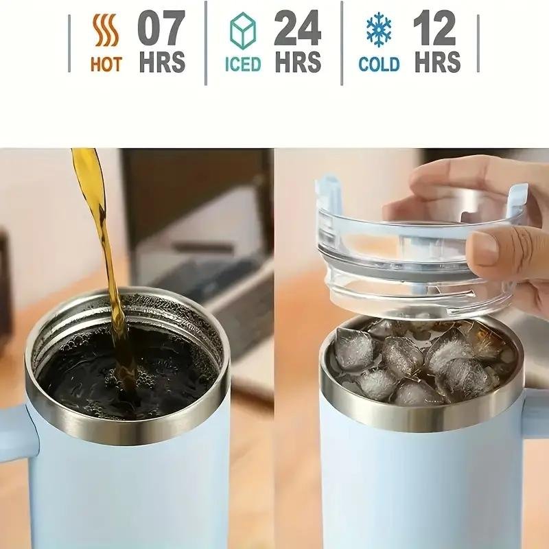 Custom Logo Print Coated Stainless Steel 40OZ Travel Mug Tumbler Cup With Handle For Stanley Cup Vaso Aislado Gobelet Isotherme