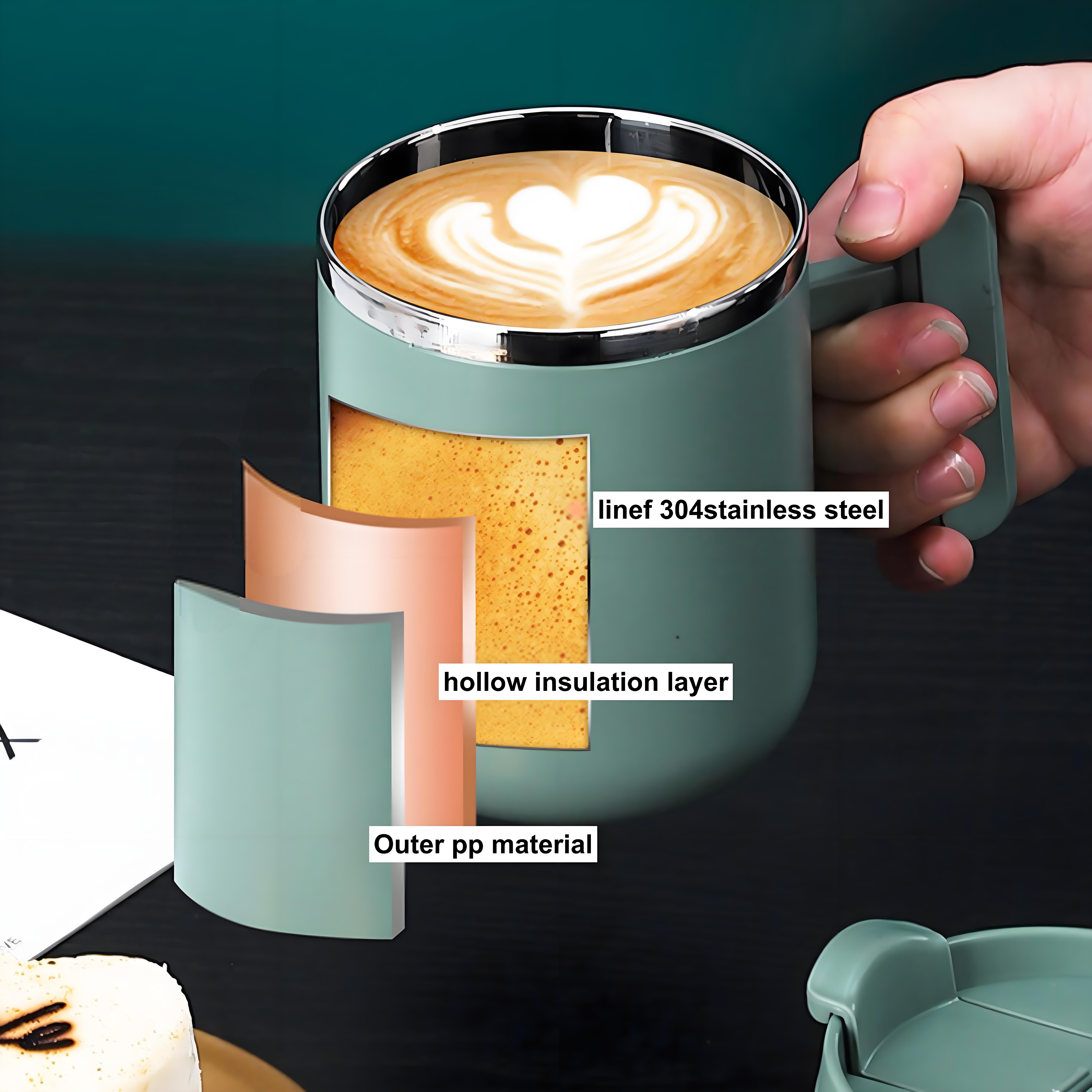Vacuum Insulated Travel Mugs Thermal 304 Stainless Steel Tumblers Car Travel Mug With Straw
