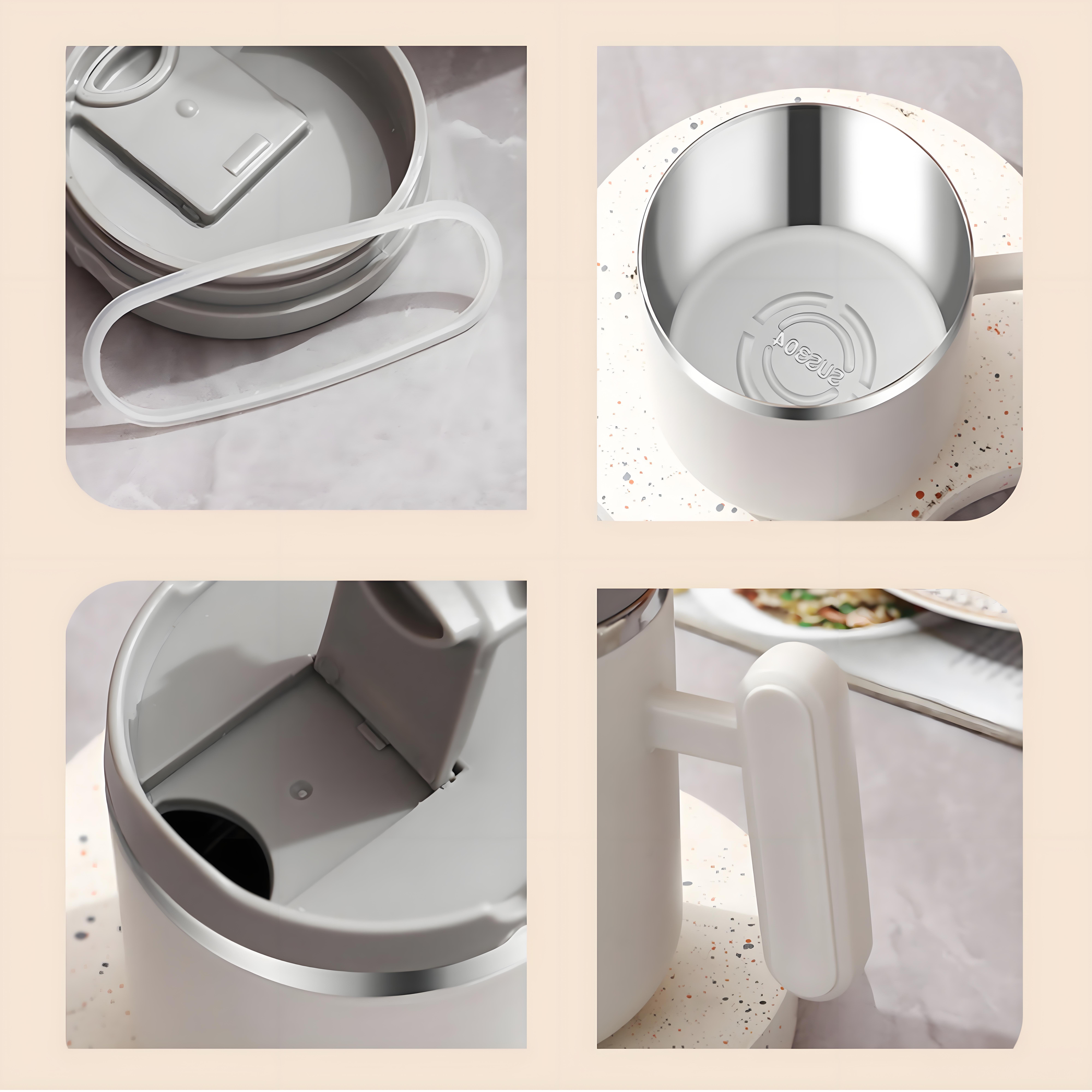 Vacuum Insulated Travel Mugs Thermal 304 Stainless Steel Tumblers Car Travel Mug With Straw