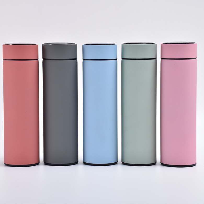 Hot sell intelligent water bottle temperature display mug smart digital led touch screen smart water bottle with led light