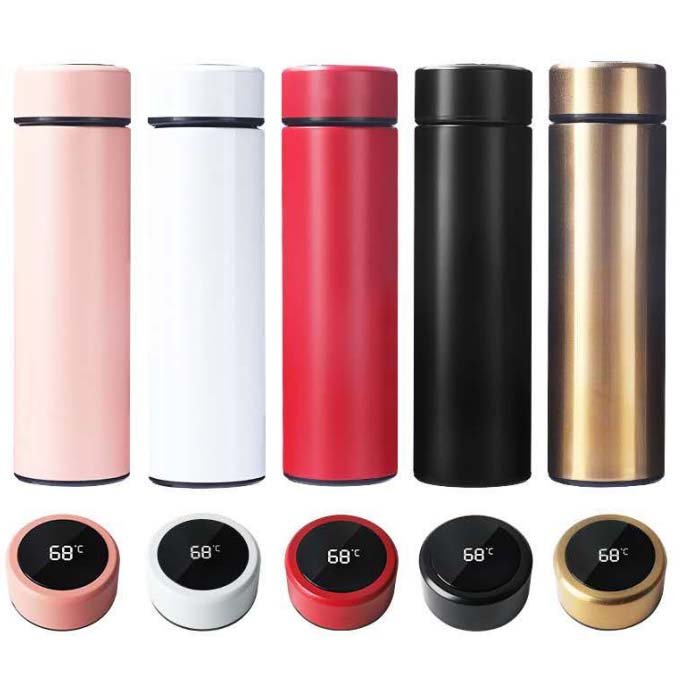 Hot sell intelligent water bottle temperature display mug smart digital led touch screen smart water bottle with led light