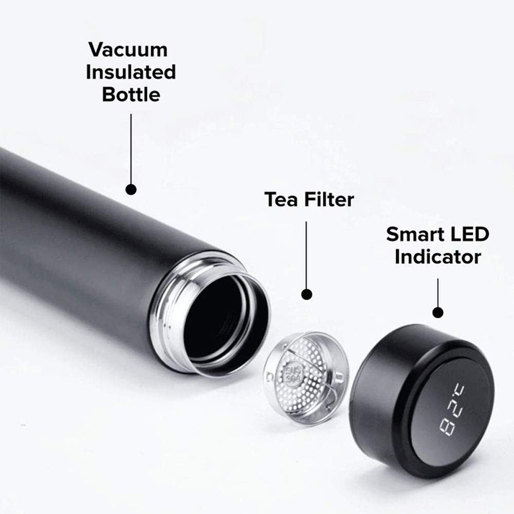 Hot sell intelligent water bottle temperature display mug smart digital led touch screen smart water bottle with led light